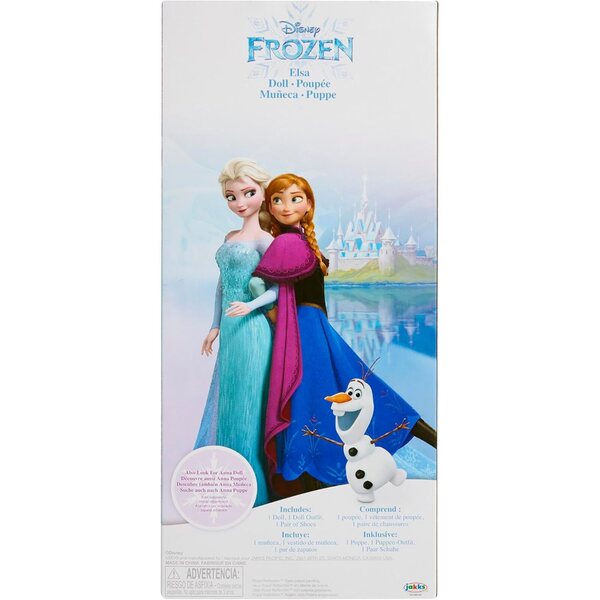 Disney Frozen Elsa pop met blauwe jurk en sprankelende cape, 35 cm, vanaf 3 jaar