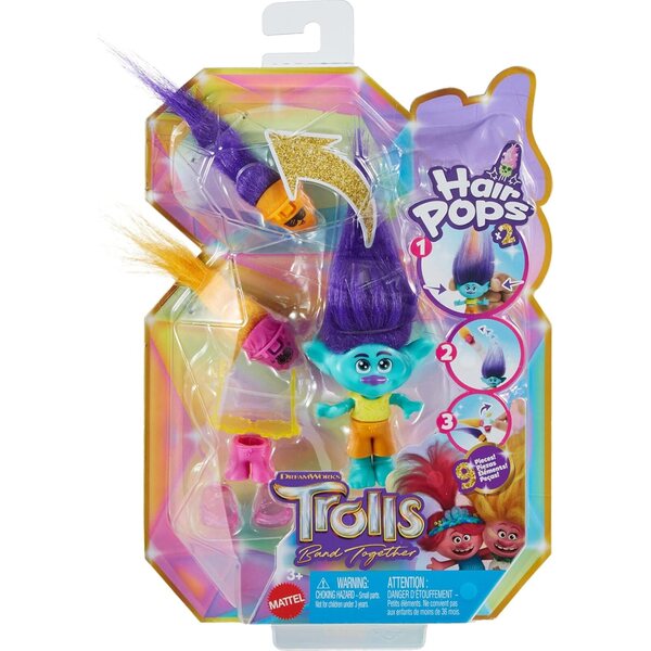 Mattel Trolls DreamWorks Branch con Hair Pops e Accessori Sorprendenti