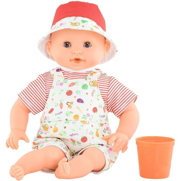 Corolle Bebe Bath Calypso Garden, sanft nach Vanille duftende Badepuppe für Kinder ab 18 Monaten