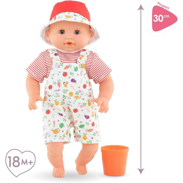 Corolle Bebe Bath Calypso Garden, sanft nach Vanille duftende Badepuppe für Kinder ab 18 Monaten
