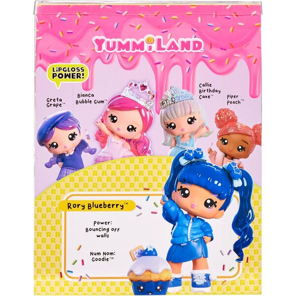 Yummiland Rory Blueberry große Puppe mit Lipgloss und Num Nom – ab 4 Jahren
