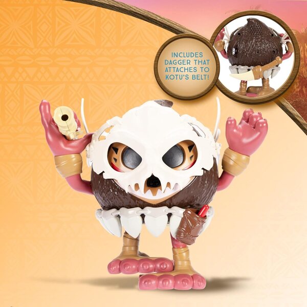 Actionfigur Disney Moana 2 Kotu mit Maske, Dolch und Dartspielzeug