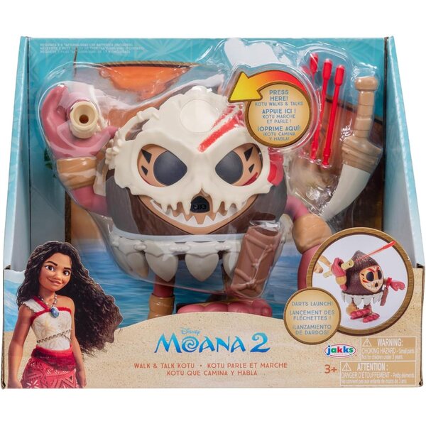 Actionfigur Disney Moana 2 Kotu mit Maske, Dolch und Dartspielzeug