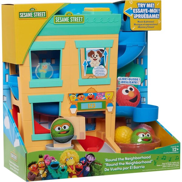 Sesame Street - Ensemble de jeu autour du quartier avec balles, sons et phrases pour enfants de 12 mois et plus