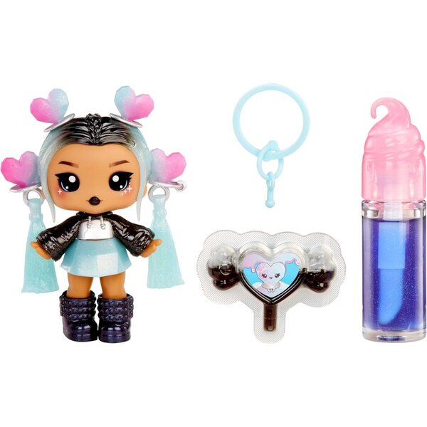 Yummiland Lip Gloss Doll Sour Sweeties Nina Heartpop - Jouet avec brillant à lèvres DIY et porte-clés