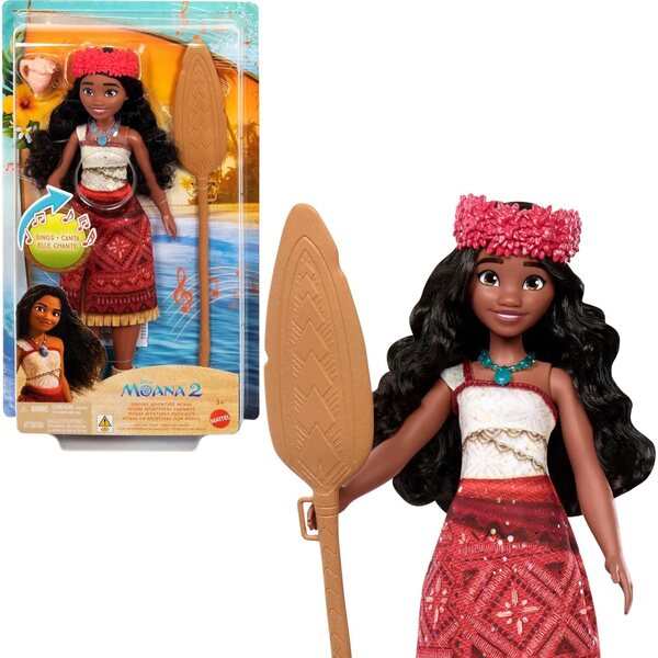 Mattel Disney Moana 2 Sängerpoppe mat originelle Kleed an Accessoiren