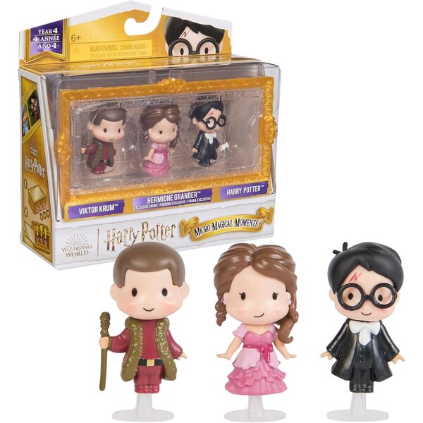 Harry Potter Micro Magical Moments Year 4 Figurenset mit Harry, Hermine und Viktor Krum