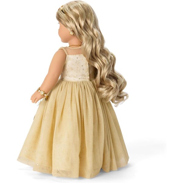 Zlata zbirateljska lutka American Girl 2025 s kristali Swarovski
