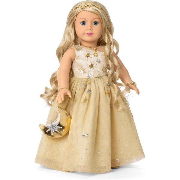 Zlata zbirateljska lutka American Girl 2025 s kristali Swarovski