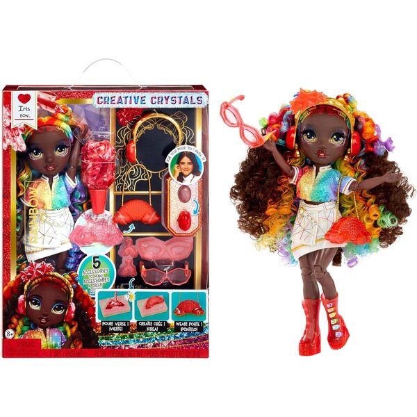 Rainbow High Iris Modepuppe 11 Zoll mit DIY-Kristall-Zubehörset