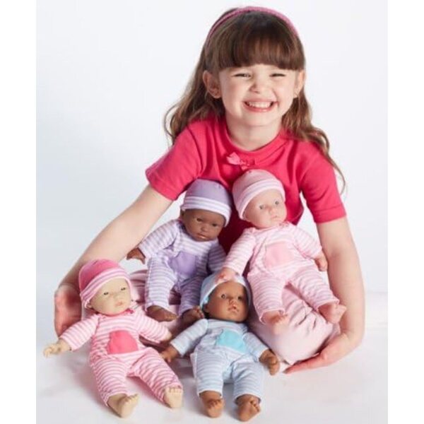 JC Toys Berenguer Boutique zila svītraina 9-12 collu lellēm, mazgājama