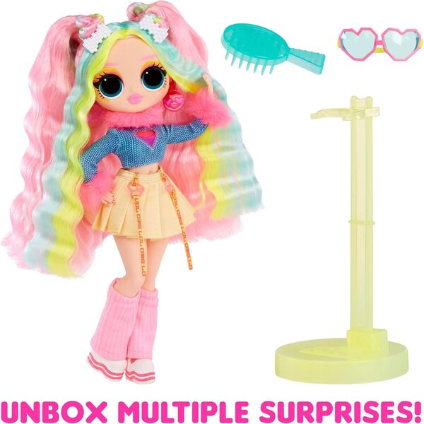 L.O.L. Surprise OMG Bubblegum DJ Fashion Doll Farbwechsel, Haare und Kleidung