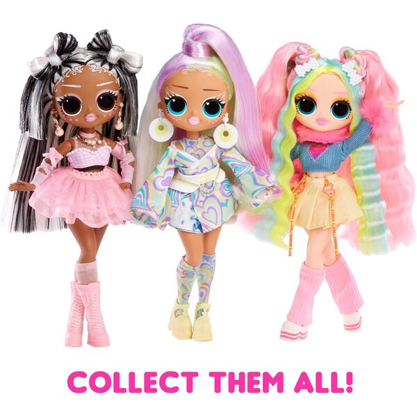 L.O.L. Surprise OMG Bubblegum DJ Fashion Doll Farbwechsel, Haare und Kleidung