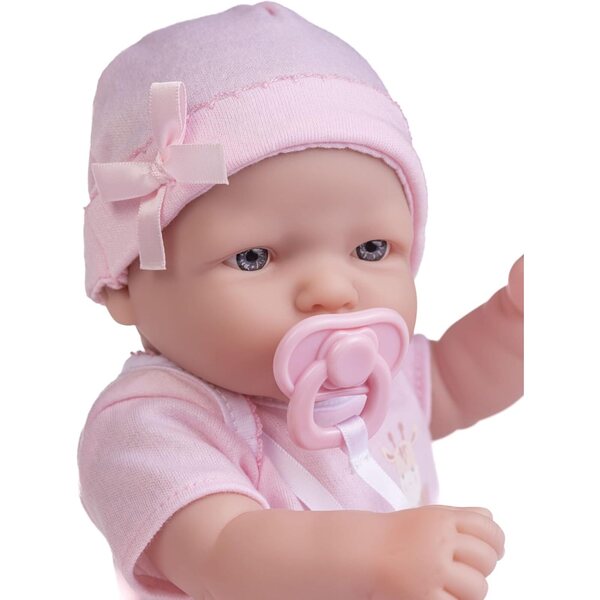 JC Toys La Newborn Nursery - Ensemble de 7 pièces poupée nouveau-né 12" avec accessoires roses