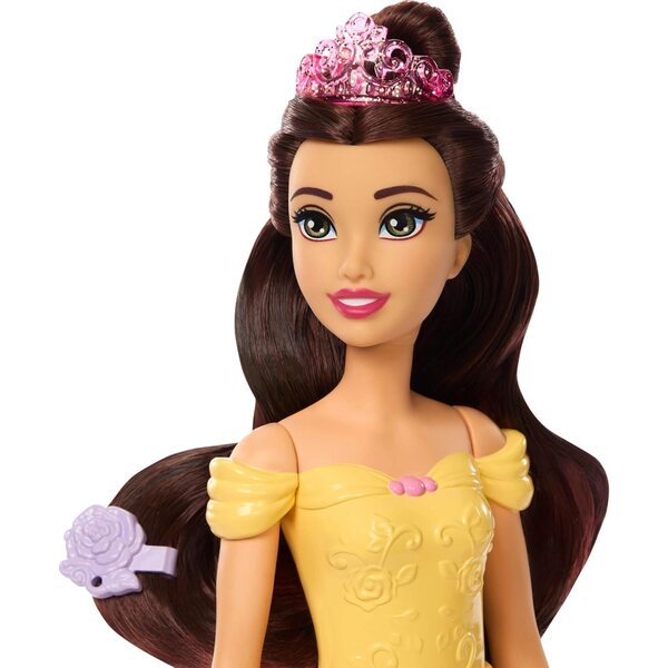Mattel Disney Princess Belle med hund, badkar, tillbehör och vattenfärgsbyte