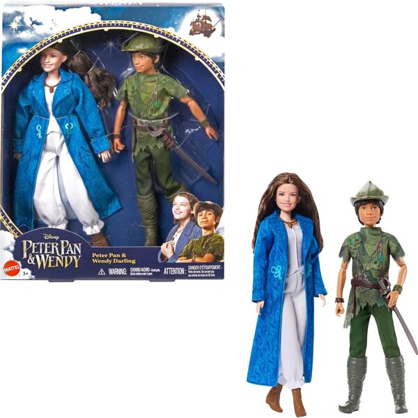 Mattel Disney Peter Pan & Wendy Set Fashion Poppen Inspiréiert vum Film