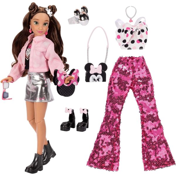 Disney ILY 4ever Minnie Puppe 29 cm mit 13 Gelenkpunkten und Glitzerring