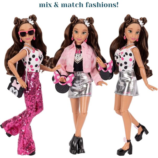 Disney ILY 4ever Minnie Puppe 29 cm mit 13 Gelenkpunkten und Glitzerring