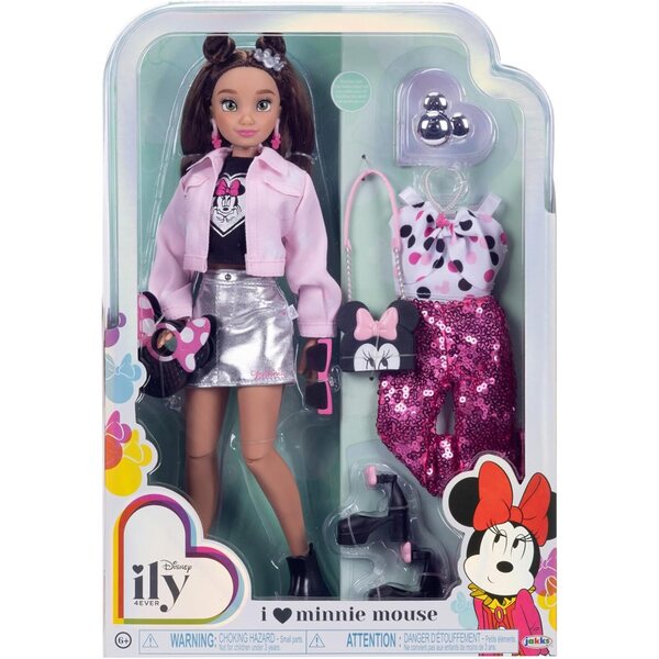 Disney ILY 4ever Minnie Puppe 29 cm mit 13 Gelenkpunkten und Glitzerring