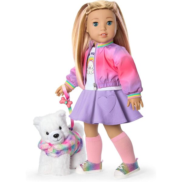 American Girl Summer's Dog Crescent: Beweglicher Hund für 18-Zoll-Puppen
