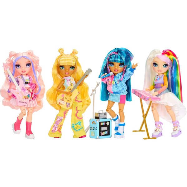 Rainbow High Jr – Skyler 9-Zoll-Puppe mit Mikrofon, Aufklebern und Verstärker, ab 4 Jahren