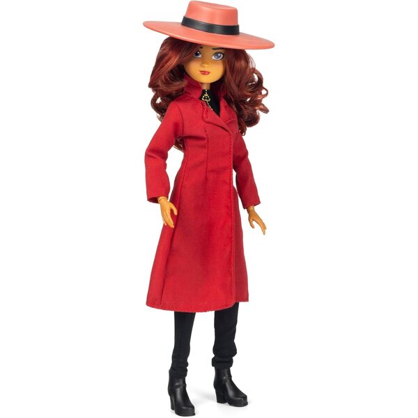 Carmen Sandiego Poupée mannequin de 30,5 cm avec accessoires d'espionnage et pupitre musical