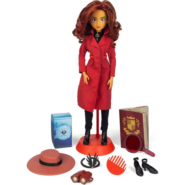 Carmen Sandiego 12-Zoll-Modepuppe mit Spionagezubehör und Musikständer