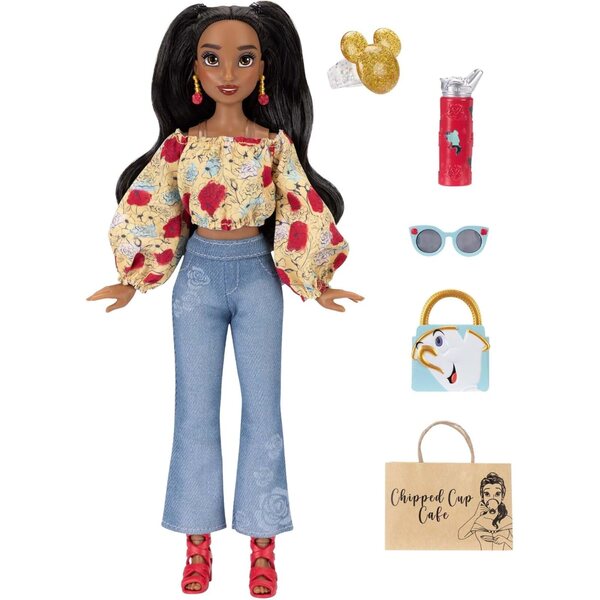 Disney ILY 4EVER Belle 29 cm große Puppe mit glitzerndem Mickey-Ring und Modeaccessoires