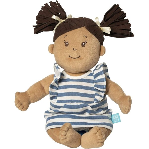 Baby Stella Beige 15" měkká panenka s hnědými vlásky pro děti