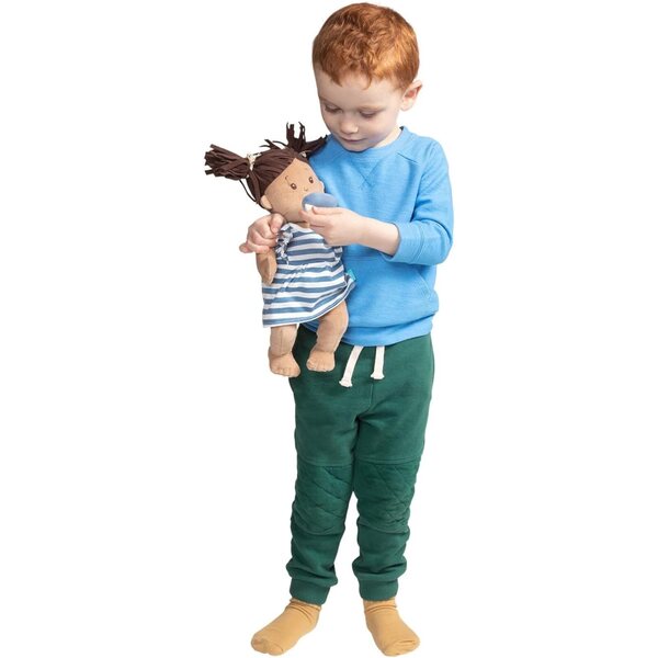 Baby Stella Beige 15" měkká panenka s hnědými vlásky pro děti