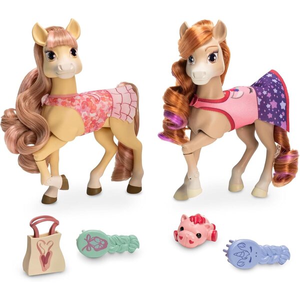 Wild Manes Dolls Horses 2-Pack Bridget Ballerina and Dreamer Pajama Party