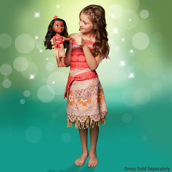 Disney Princess Moana 35 cm große Puppe mit abnehmbarem Kleid und Stirnband