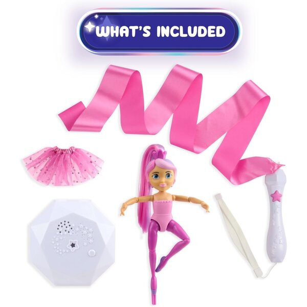 Lena Ballerine : Poupée dansante avec scène lumineuse et baguette pour enfants de 3 ans et plus