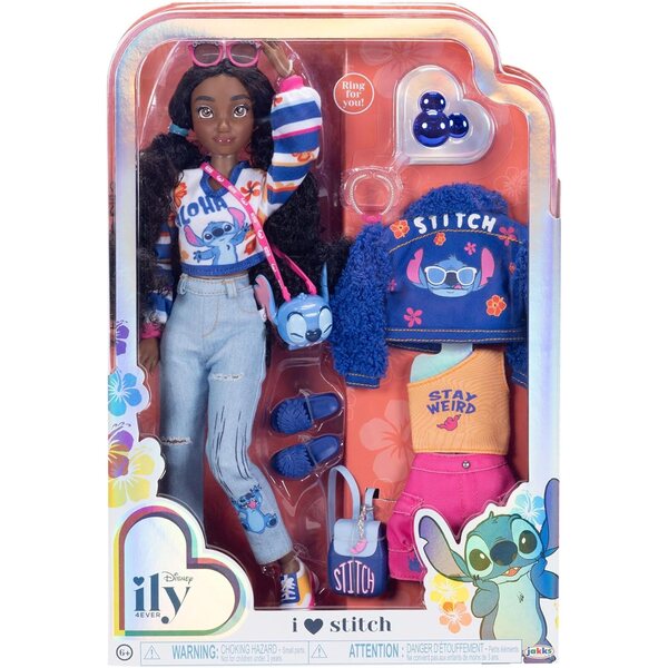 Panenka Disney ILY 4EVER Stitch 29 cm s 13 klouby a dvěma kompletními módními vzhledy