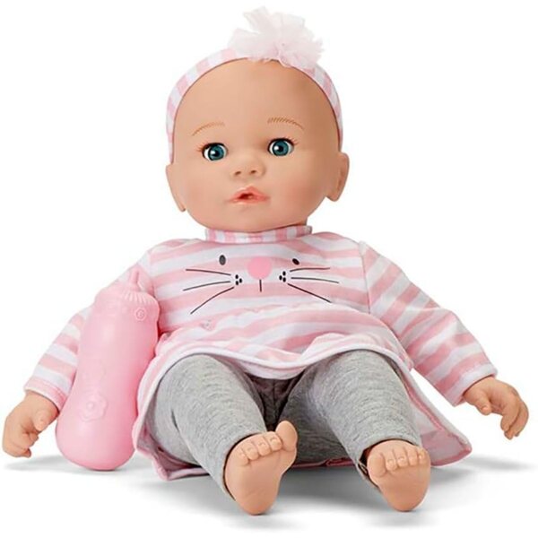 Madame Alexander 35 cm Sweet Smiles Kitty Baby Doll puha testtel, csukott szemmel