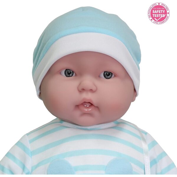 Soft and Cuddly 20" Huggable Baby Doll Play Set | JC Toys - Lots to Cuddle Babies | Blue | Ages 2+ | Caucasian