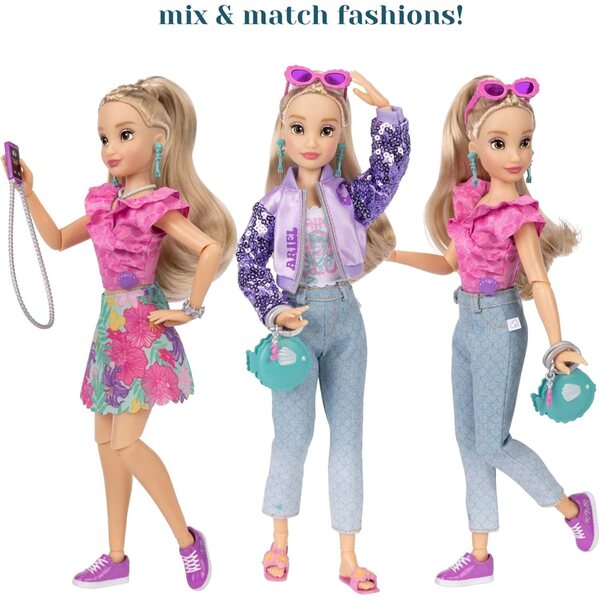 Disney ILY 4EVER Ariel-Puppe mit 13 Artikulationspunkten und 2 Mix & Match-Outfits