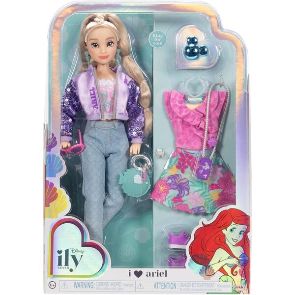Disney ILY 4EVER Ariel-Puppe mit 13 Artikulationspunkten und 2 Mix & Match-Outfits