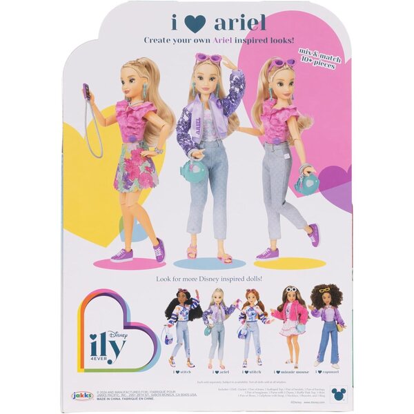 Disney ILY 4EVER Ariel-Puppe mit 13 Artikulationspunkten und 2 Mix & Match-Outfits