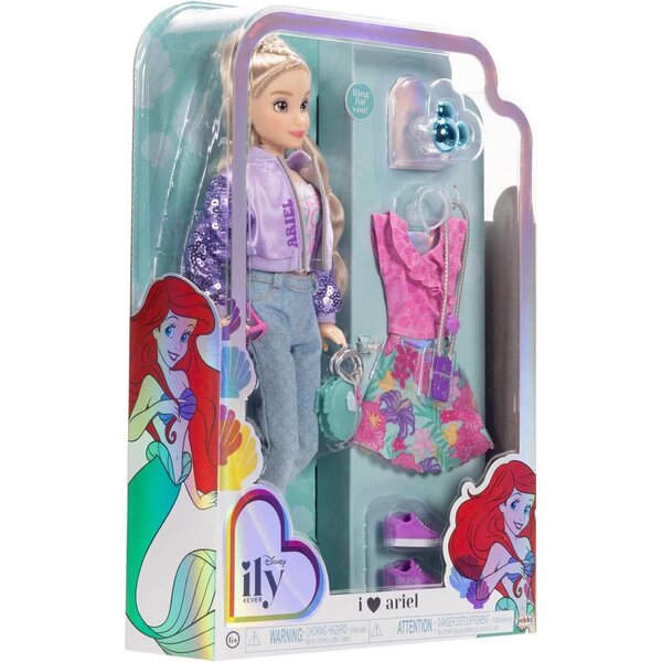 Disney ILY 4EVER Ariel-Puppe mit 13 Artikulationspunkten und 2 Mix & Match-Outfits