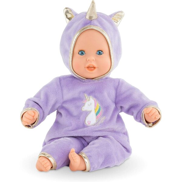 Corolle Bébé Calin Poupée Douce Licorne 30 cm avec Tenue Violette et Parfum Vanille