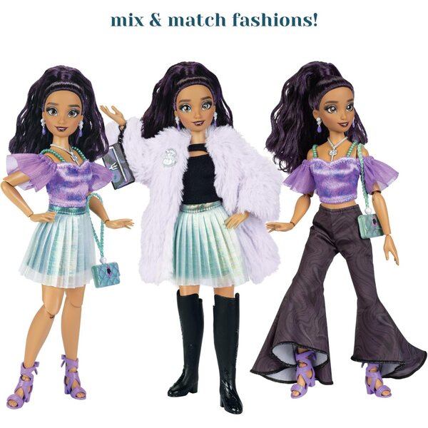 Disney ily 4EVER Dolls Disney 100 - Ursula 11.5" Tall with 13 Points of Articulation, Two Complete Mix-and-Match Outfits and Glittery Mickey Ring for You!