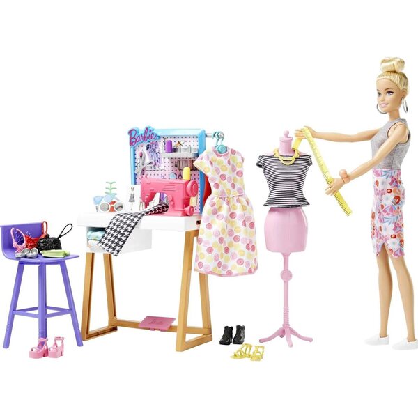 Barbie-Modedesignerin mit Designstudio und über 25 kreativen Accessoires