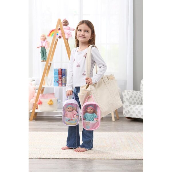 Madame Alexander 20 cm meeneem Cuties babypop met tas en fles