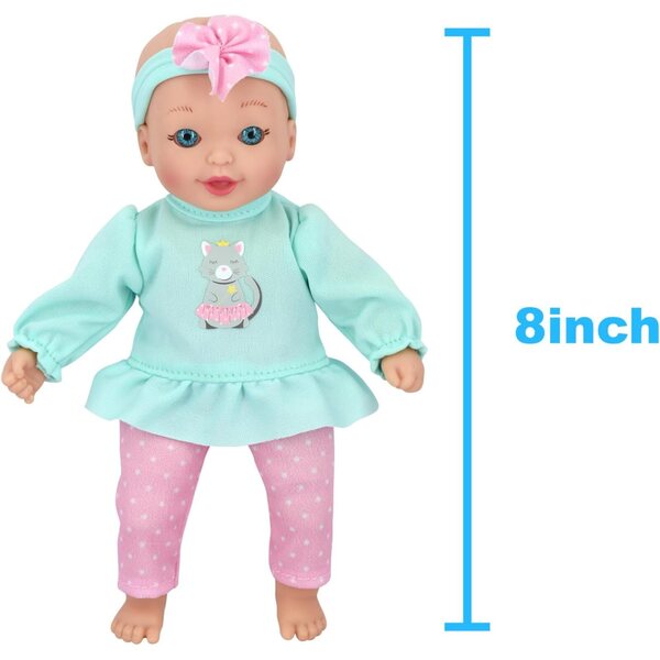 New Adventures Little Sweeties Puppenset mit Tieren, 20 cm, Soft Play