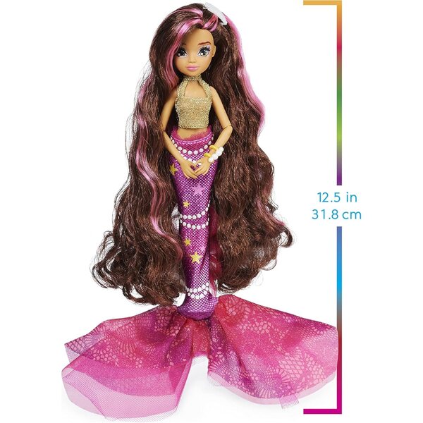 MERMAID HIGH Searra Deluxe Bambola Sirena con Coda Rimovibile e Accessori Moda per Bambine 4+