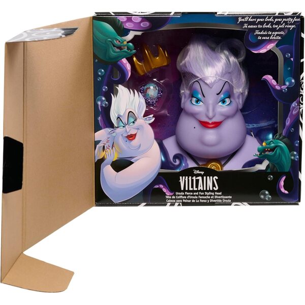 Disney Villains Ursula Stylingkopf 10 Zoll mit 16 Zubehörteilen für Kinder ab 3 Jahren