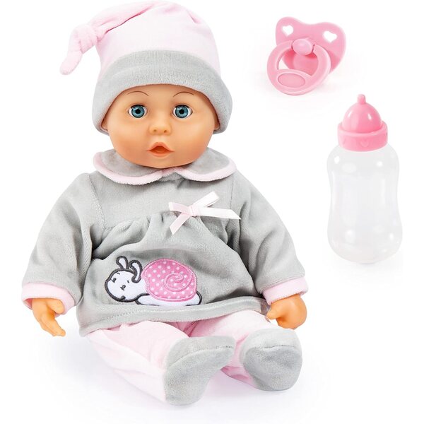 Interaktive First Words-Puppe mit Geräuschen, schließenden Augen und Zubehör im Lieferumfang enthalten