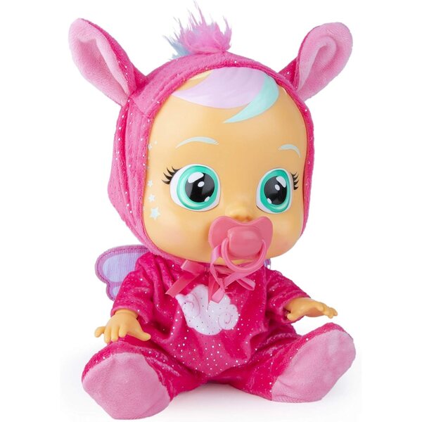 Hannah The Pegasus Cry Baby : poupée interactive avec pyjama interchangeable et vraies larmes