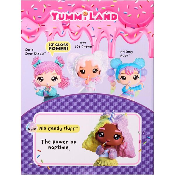 Yummiland Nia Candy Fluff Große Puppe mit duftendem Lipgloss und Zubehör
